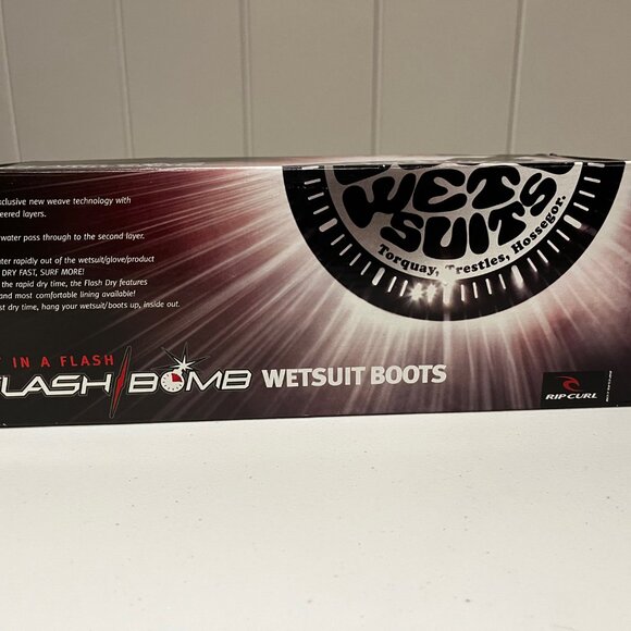 Rip Curl Flash Bomb Wetsuit Booties 3MM Hidden Split Toe, Sz. 8M - Picture 3 of 12